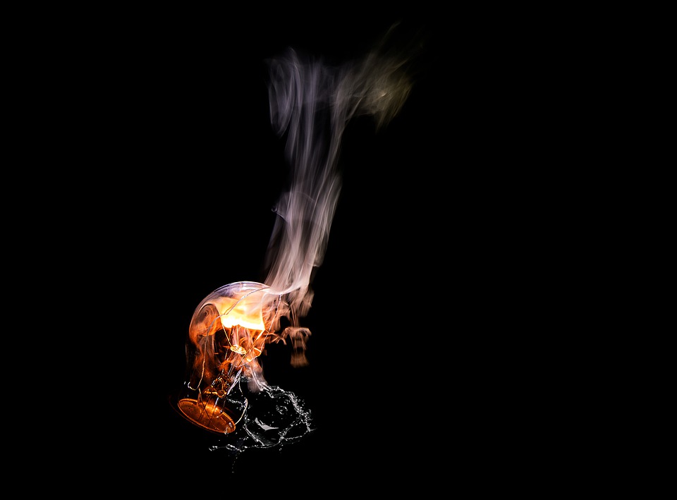 Gebroken lamp burned-out